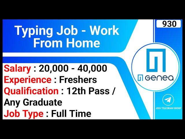 Typing Job - Work From Home | Invoice Support Specialist Jobs | Getgenea Jobs