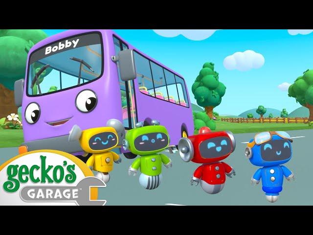 Bobby's Bus Route Boo Boo | BRAND NEW | Gecko's Garage | Cartoons For Kids | Toddler Fun Learning