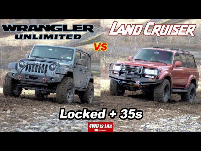 Jeep Wrangler Rubicon vs Land Cruiser 80 series - Off-road Comparison