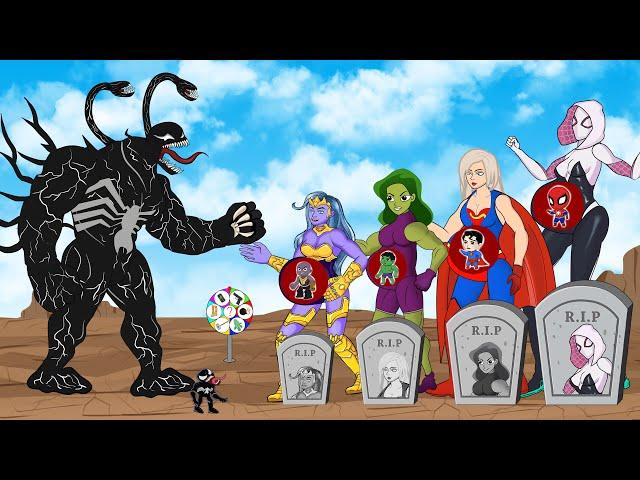 Evolution of Spider-Gwen PREGNANT vs Team SHE HULK x SUPER Girl & VeNom Attack - The Animated Series