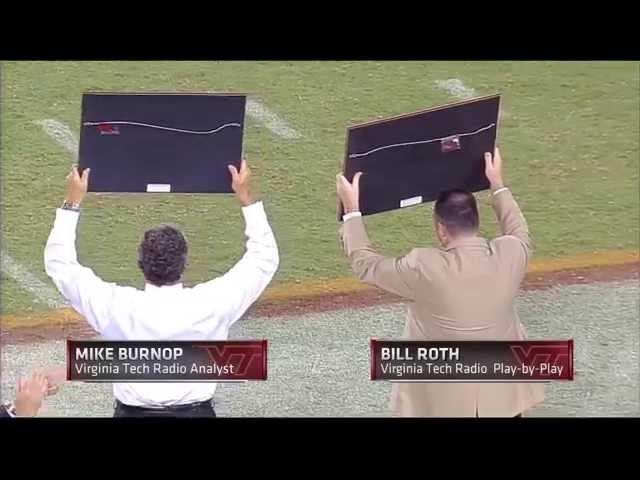 Bill Roth and Mike Burnop Honored at VT's Lane Stadium