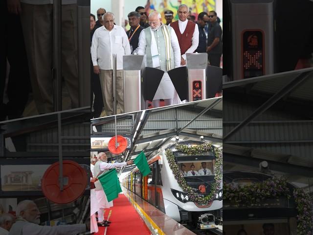 PM Modi inaugurates Ahmedabad Metro Rail Project | #shorts