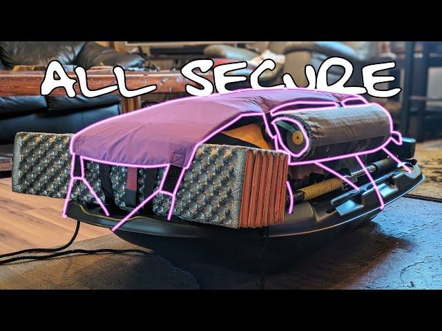 making a DIY sled cover to haul camping gear 