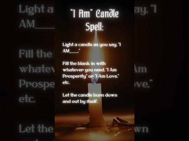 The "I AM" Candle Spell  #shorts #witchcraft