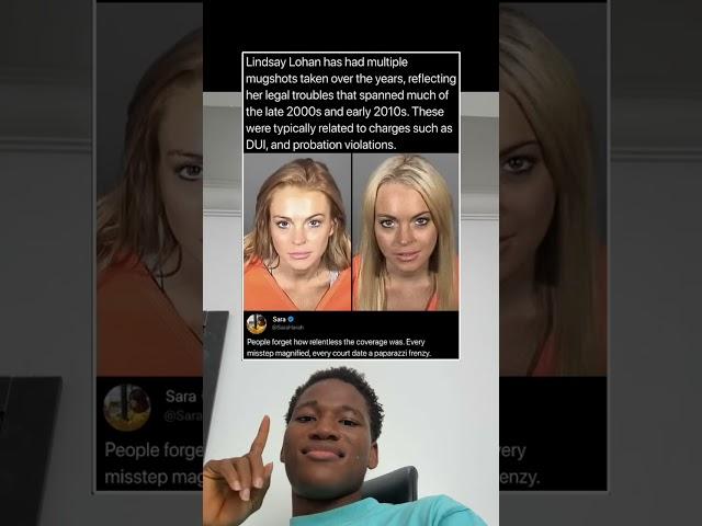 #lindsaylohan has had multiple #mugshots taken over the past years, reflecting her legal troubles