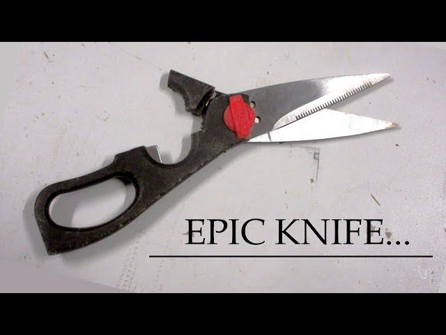 I Made An Epic Carving Knife From These Old Scissors