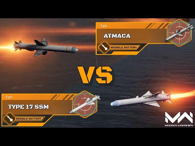 New Missile Type 17 SSM Vs ATMACA | Epic Missile Comparison | Modern Warships