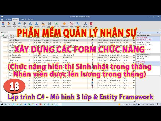 [HRM] Bài 16 - Thông Báo Sinh Nhật Trong Tháng | Lên Lương Trong Tháng | KhoaiCodeTV