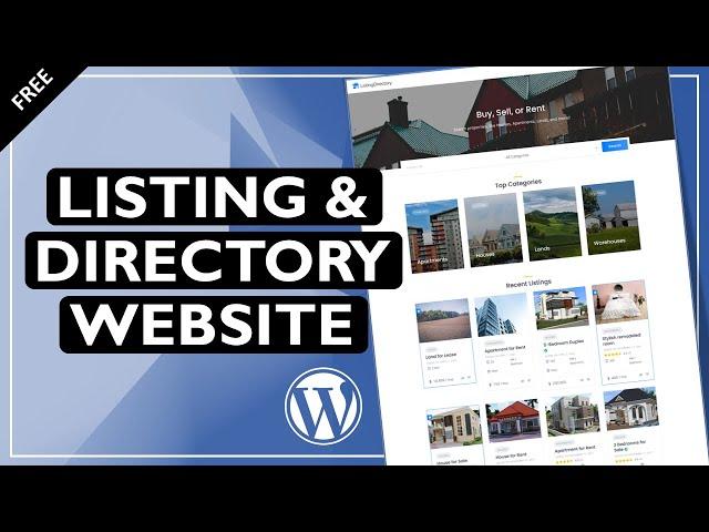 How to Make a Listing and Directory Website with WordPress For Free | For Complete Beginners