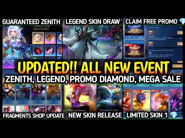 UPDATE !! ALL NEW EVENT! SELENA ZENITH DRAW | ALPHA LEGEND SKIN | PROMO DIAMOND & MEGA SALE - MLBB