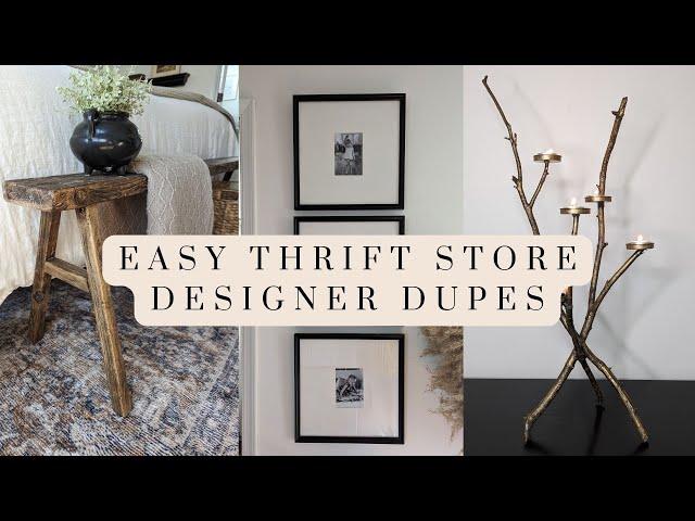 DIY Designer Dupes / EASY Home Decor Thrift Makeovers