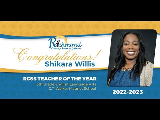 2022-23 RCSS Teacher of the Year - Shikara Willis