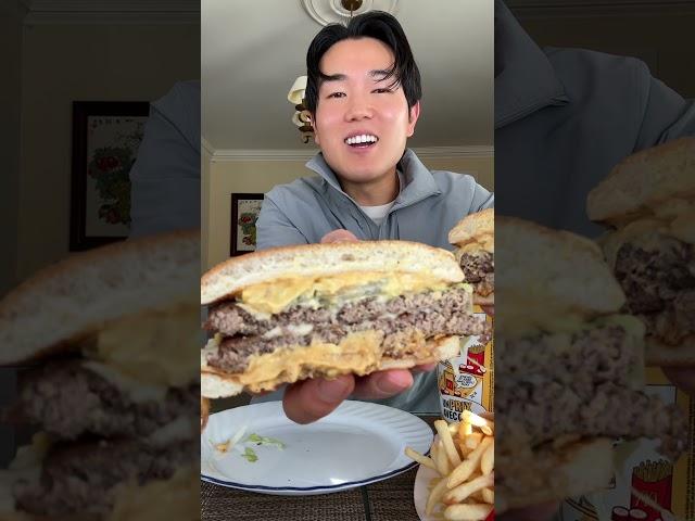 biggest mcd's burger i've ever had #mcdonalds #fastfood #foodreview #mukbang #mukbangers