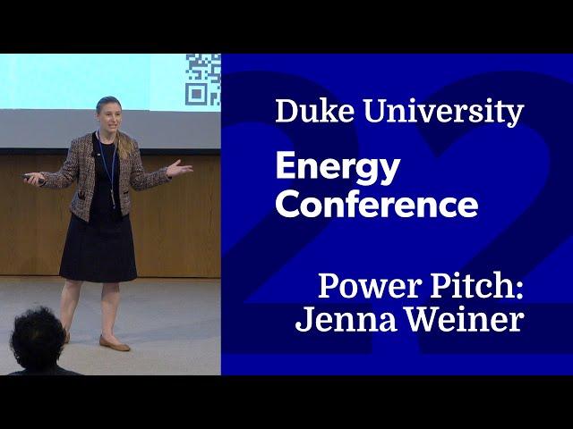 Duke University Energy Conference 2022: Alumni “Power Pitch” - Jenna Weiner, AES