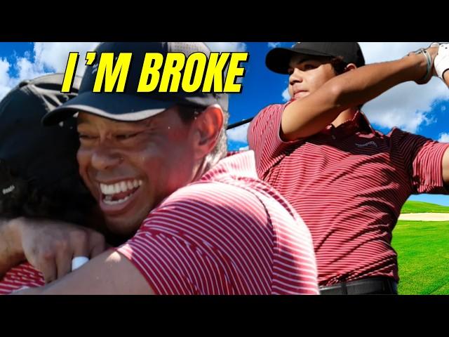 Charlie Woods "I'm Broke" After First Hole-In-One