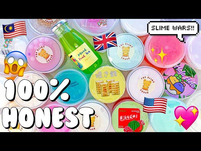 UNDERRATED SLIME SHOP REVIEW WAR  UK vs USA vs MALAYSIA!