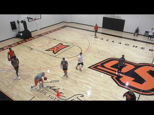 Full Court Warmup Drill (Ballhandling/Finishing) - Oklahoma State MBB