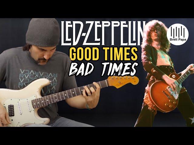 Led Zeppelin - Good Times Bad Times - Rhythm and Solo - Guitar Lesson - Tutorial - Part 1