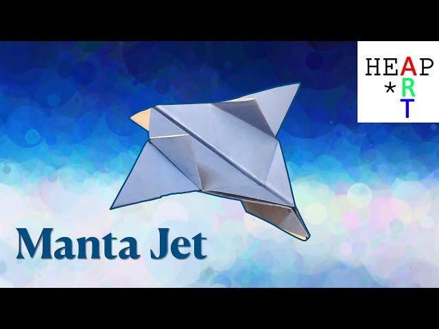 Paper Plane 038 : Manta Jet by Michael G. LaFosse (100 Exotic Paper Airplanes)