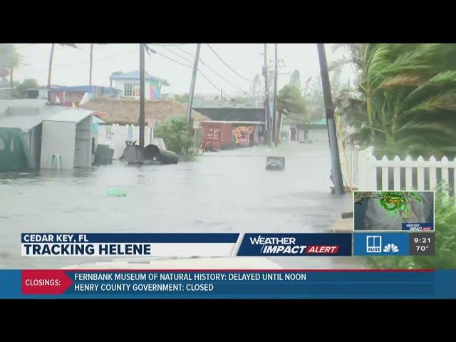 Florida experiencing heavy impacts from Helene | Look at submerged roads