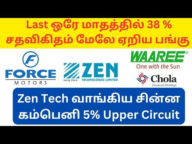It has risen 38 percent in one month | growth stocks | force motors zen tech | dividend stocks
