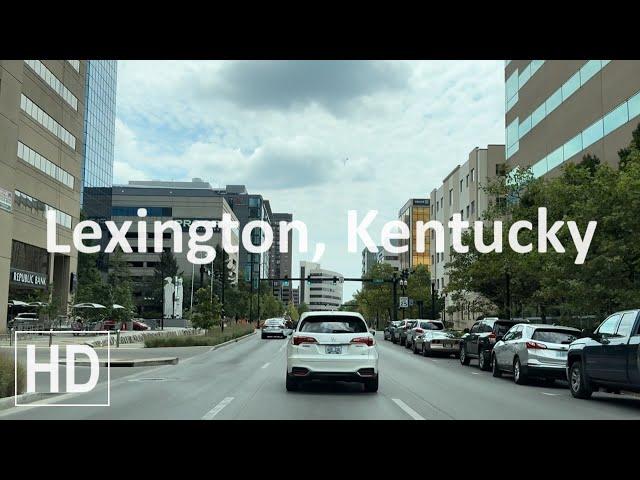 Road Tour of Lexington, Kentucky in HD - Driving in Downtown Lexington