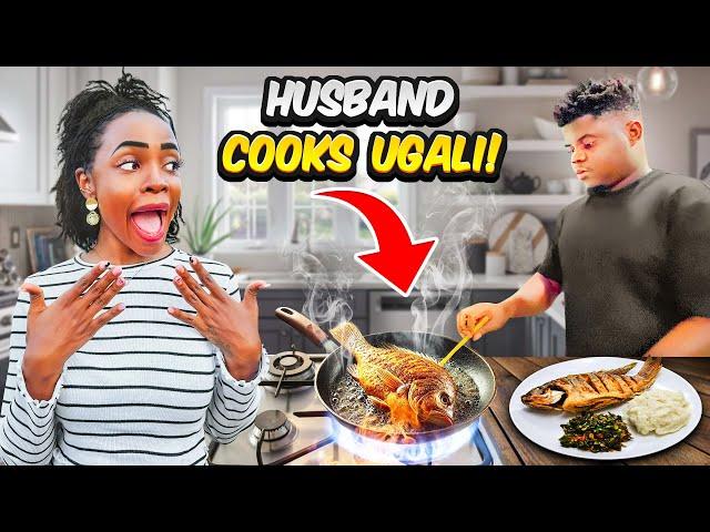 My Ghanaian Husband Cooks Ugali For My Kenyan Family For The First Time! 