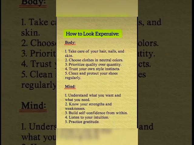 Ways to Look Expensive #motivation #relatable #love #style #hack #mindset #facts  #shorts