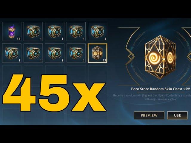 OPENING 45x SKIN CHESTS IN WILD RIFT [2024]