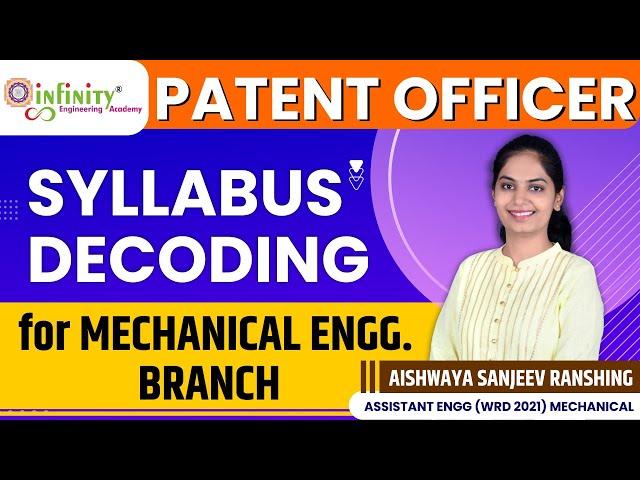 patent officer recruitment 2023 | syllabus decoding | mechanical engineer