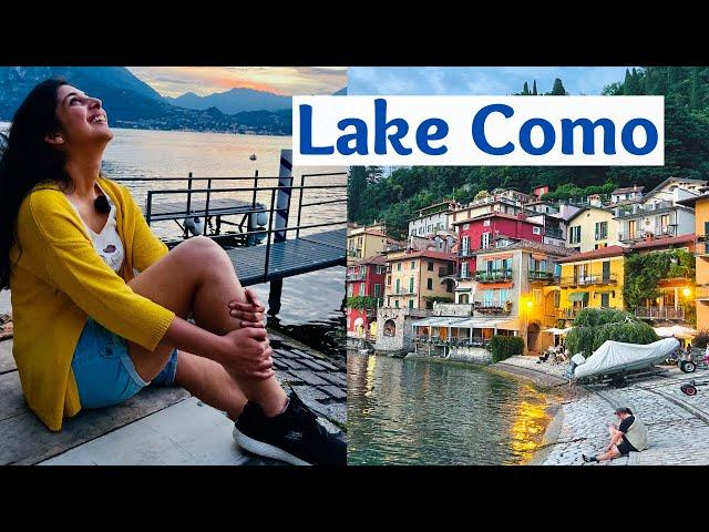 Day 1 In Lake Como, Magical Sunset In Varenna Town| How To Spend A Day | Desi Couple Travel Vlog