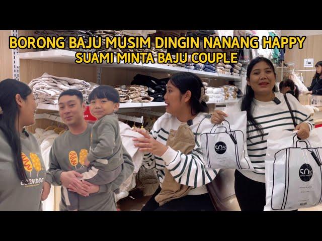 BELANJA BAJU MUSIM DINGIN SUAMI MINTA BAJU COUPLE NANANG HAPPY SEKALI