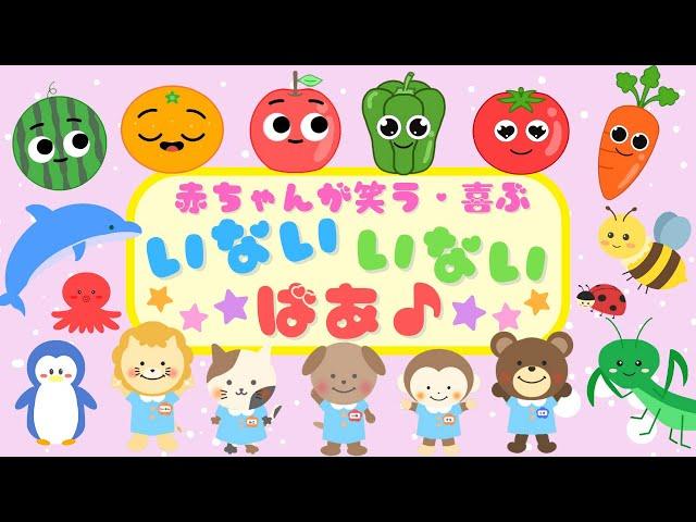 【23分連続】いろんな いないいないばあまとめ 赤ちゃんが泣き止む・笑う・喜ぶ/0歳児、1歳児、2歳児頃向け知育アニメ/子供向け