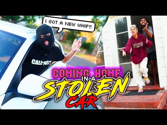 I Bring Home a *STOLEN CAR* to my PARENTS PRANK !!  (SAVAGE MODE)