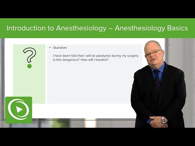 What is Anesthesia? Introduction to Anesthesiology - Basics