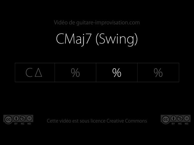 CMaj7 (swing 110 bpm) : Backing track