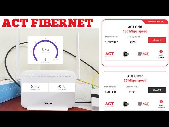 Act fibernet installation || Plans & review || WORTH IT 150 Kbps OMG || Speed test Tamil ||