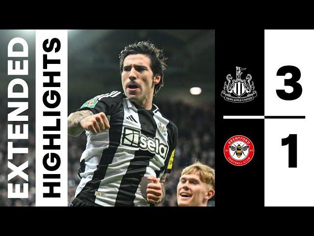 Newcastle United 3 Brentford 1 | EXTENDED Carabao Cup Highlights