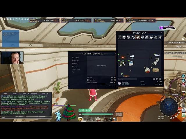 1st live stream on Youtube, Hunting and mining in Entropia Universe Real Cash Economy game.