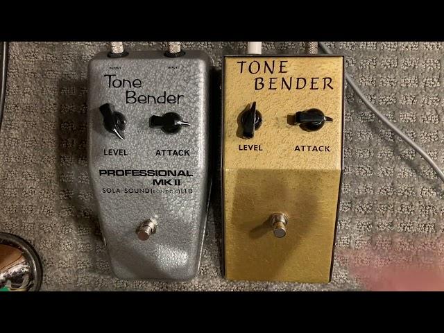 Tone Bender test! MKI and MKII by Sola Sound