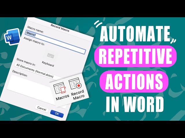 Automate repetitive actions in Word with easy Macros