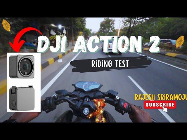 DJI Action 2 camera || Raw Footage || Rajesh Sriramoju #dji #djiaction2 #riding #test