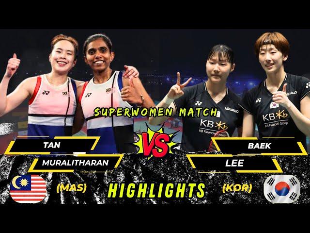 Amazing  Pearly Tan/Thinaah Muralitharan vs Baek/Lee Before the 2024 denmark Open badminton