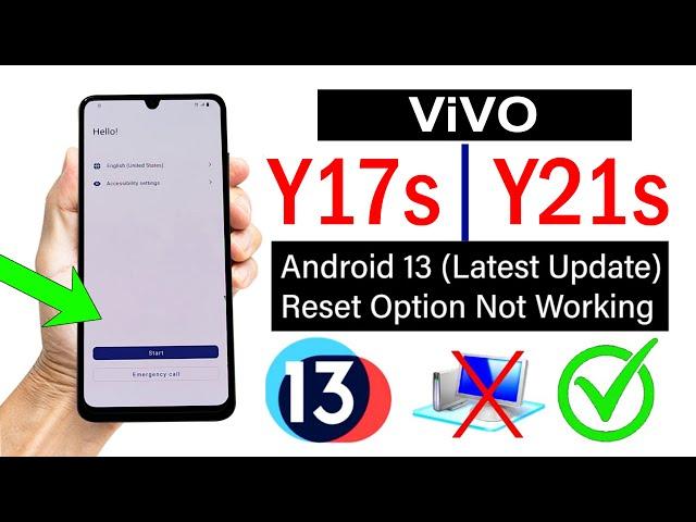 Vivo Y17s/Y21s FRP BYPASS ANDROID 13 (new method) (Without Computer)