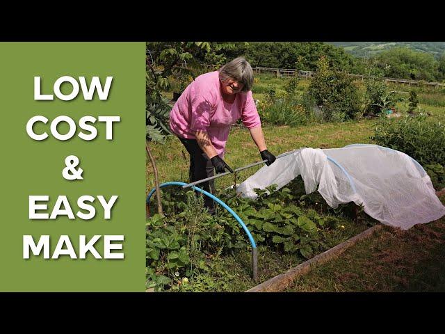 Protecting Food From Pests with Homemade Low Hoop Tunnel