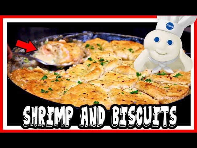 ONE PAN Cajun Shrimp & Biscuit Casserole! - Easy Recipe!!