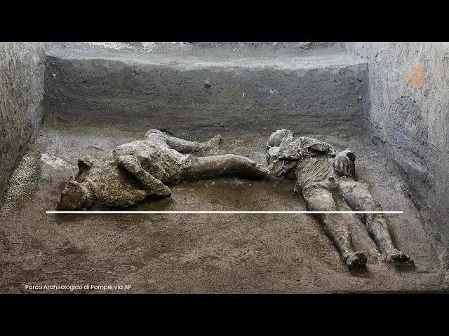 Bodies of man and his slave unearthed from ashes at Pompeii