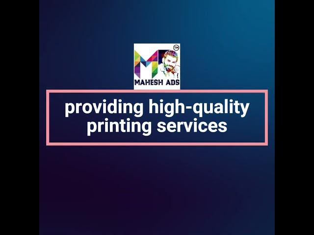 Our Key Printing Services - Mahesh Ads Mallapur