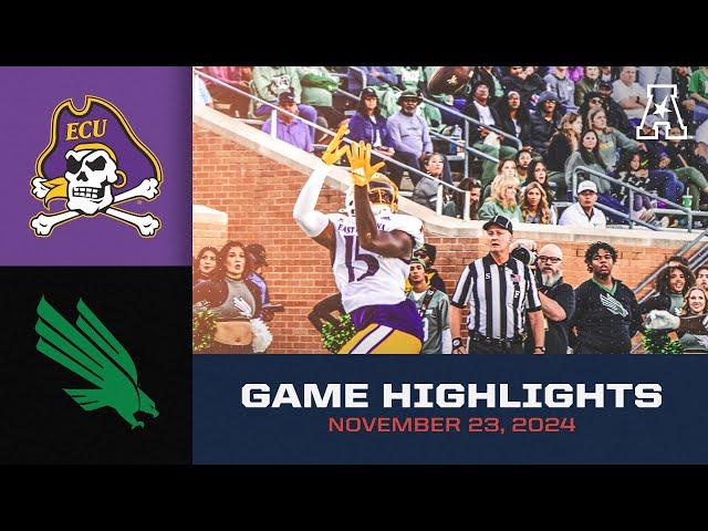 Game Highlights: East Carolina vs North Texas (Nov. 23, 2024)