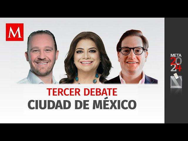 Debate CdMx entre Santiago Taboada, Clara Brugada y Salomón Chertorivski #debatechilango #envivo